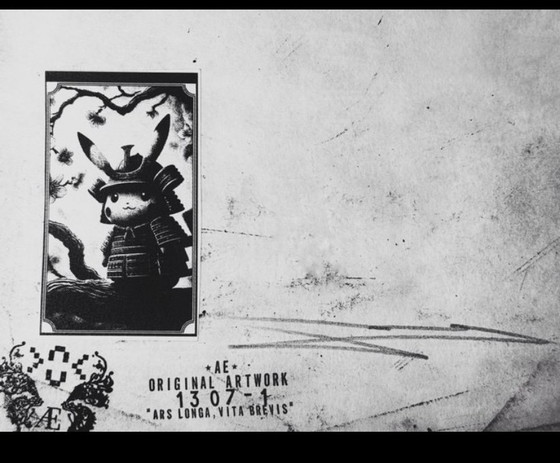 Image 1 of Kunstwerk Pikachu (Pokemon) Pikachu samurai