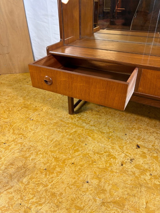 Image 1 of Mid-Century Vintage Turnidge of London Teak Display Cabinet (1960s–1970s)  A stunning Mid-Century Modern teak display cabinet by