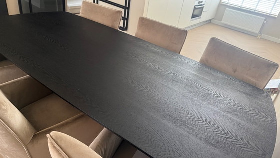 Beautiful Table 220x100 Steel Legs. 1 Year Old – Dining tables, Mdf (photo 3 of 6)
