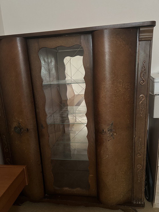 Image 1 of Vintage vitrine kast Neo Barok met invloeden van Louis XV