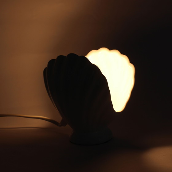 Image 1 of Rare Vintage Ceramic Shell Table Lamp