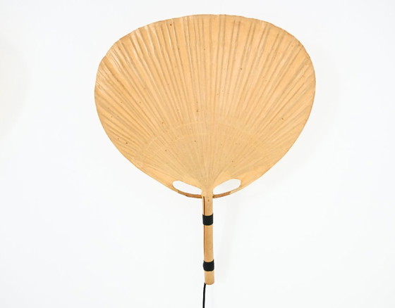 Pair of “Uchiwa” Wall Lamps by Ingo Maurer for M Design, 1970s – Wall lights, Paper, Bamboo (photo 5 of 13)