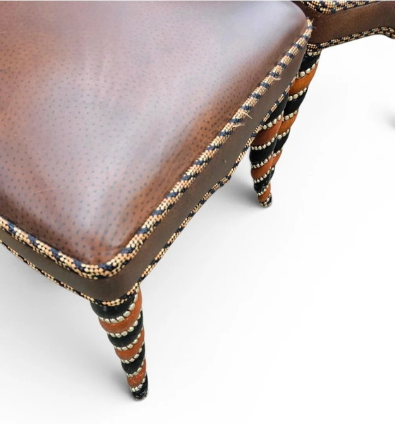 4 x Sedia in pelle mai vista prima / Anni '80 – Poltrone relax, Leather (photo 11 of 15)