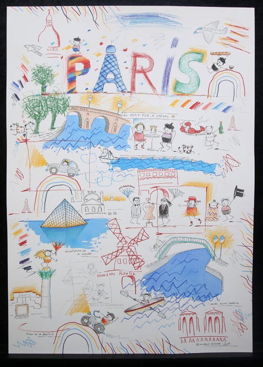 Schlote, Wilhelm - Paris - Original-Entwurfszeichnung - signiertes UNIKAT