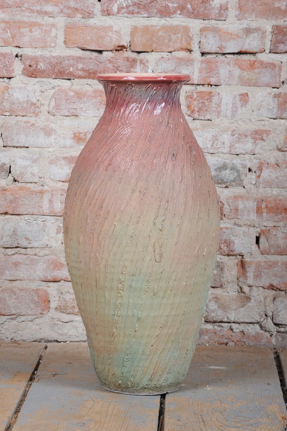 Original Mid-Century Vase, Ceramic, Well-Preserved Condition, Czech, 1940s (photo 3 of 9)