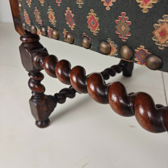 English Barley Twist Library Armchair in Dark Oak, circa 1700 – Other (photo 7 of 13)