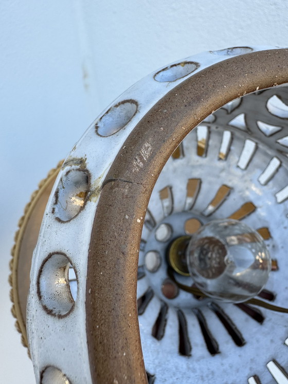 Image 1 of Roger Collet openwork ceramic lamp, 1960s