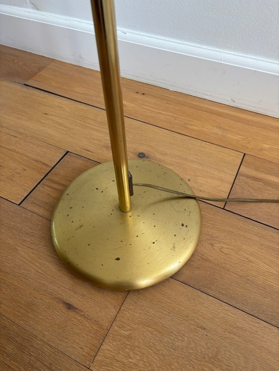 Image 1 of Mid Century Veb Leuchtenbau Lengefeld - 60S Lampadaire Vintage en laiton