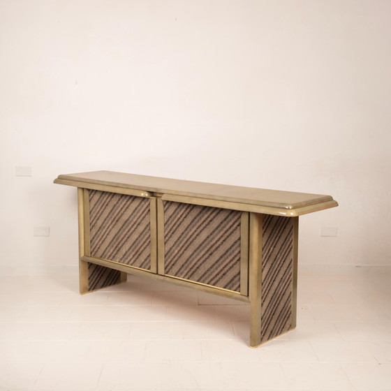 Sideboard aus Pergament und Missoni-Stoff von Angelo Mazzola für Salpol, 1980 – Martin, Wood, Metal (photo 13 of 26)