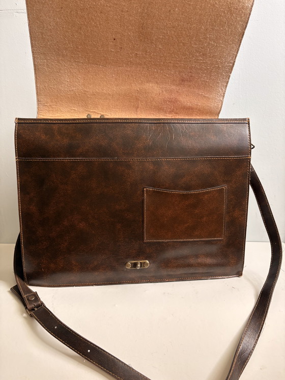 Image 1 of Borsa da lavoro in pelle vintage in ottime condizioni