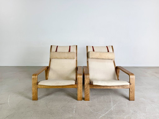 2er Set Pulkka Sessel Asko Midcentury Ilmari Laippainen Canvas