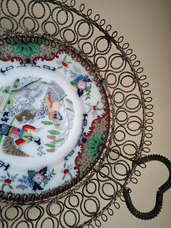 Image 1 of Villeroy &amp; Boch Timor Piatto/Cestino orientale antico, circa 1900