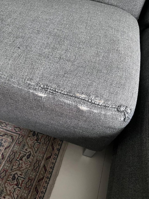 Gelderland 6511 grigio 3 posti + chaise longue XL