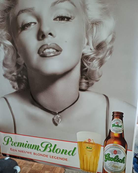 Image 1 of Vintage abri poster Marilyn Monroe Grolsch 2005