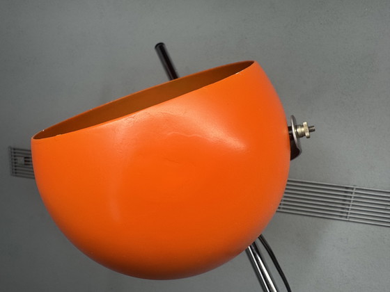 Image 1 of Vintage oranje vloerlamp in space age stijl