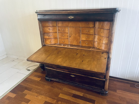 Image 1 of Antieke secretaire kast / klepbureau