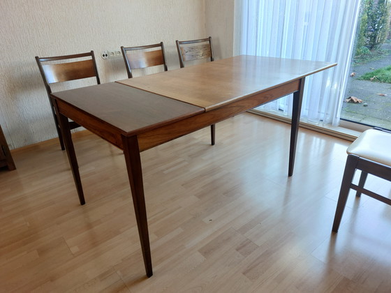 Image 1 of Vintage eettafel Deense stijl, uittrekbaar, palissander