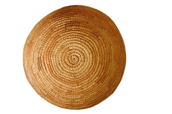 Cesta artesanal tejida con hojas de ratán, África Occidental, 25x16cm – Objetos decorativos, Rattan (photo 4 of 6)
