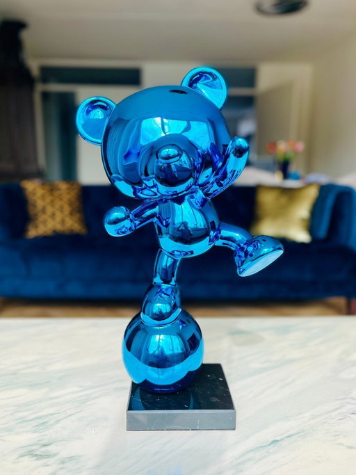 Escultura de oso de peluche grande, arte pop, estatua de lujo, decoración única galvanizada (photo 2 of 8)