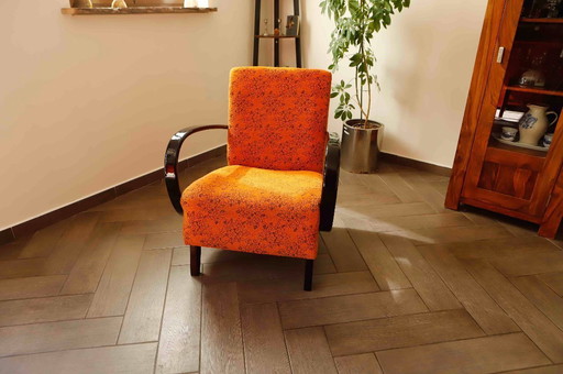 Art Deco Armchair C by Jindřich Halabala – Original Upholstery