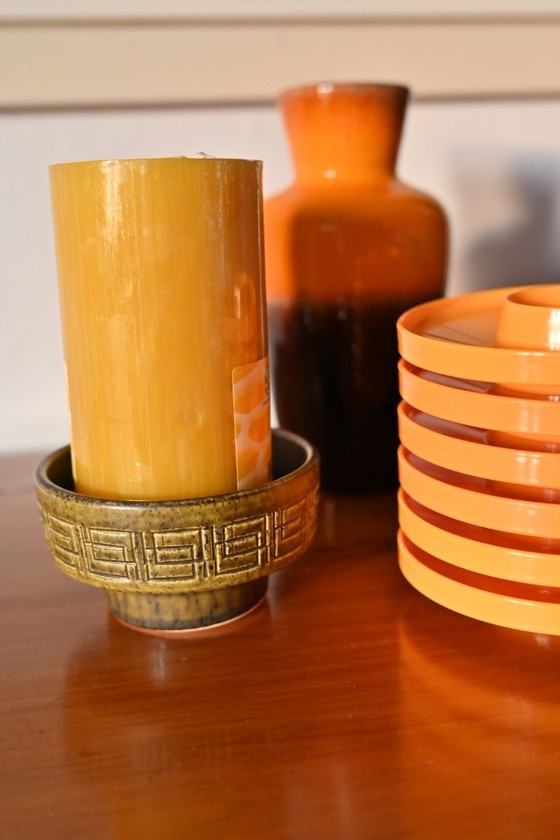 Image 1 of Coffret cadeau vintage - Allemagne de l'Ouest : vase et bougeoir Scheurich - Valon Vintage Popper