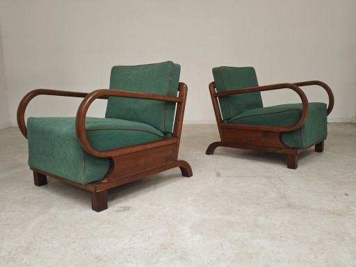Paire de fauteuils par Jindrich Halabala, art deco , Prague 1930