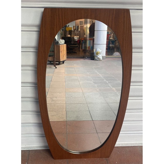 Image 1 of Vintage mirror in rosewood by Gianfranco Frattini, 1970s