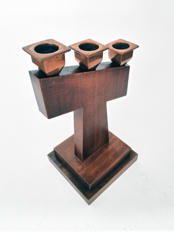Image 1 of kandelaar set art deco 1930's
