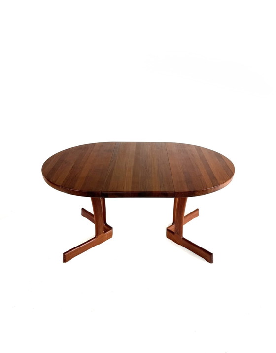 Image 1 of Vintage extendable Danish teak dining table '60