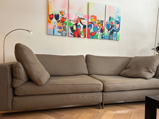 Image 1 of Minotti Hamilton three-seater sofa and two-seater sofa/chaise longue