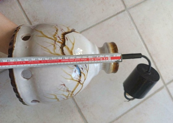 Image 1 of Echte vintage lamp van keramiek - hanglamp van Fischer Leuchten