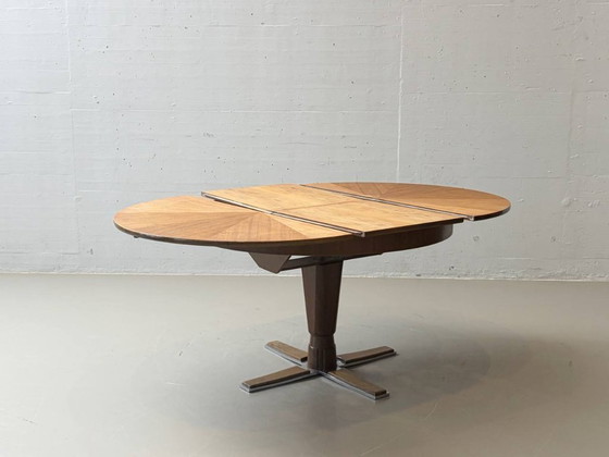 Image 1 of Art Deco dining table with extension mechanism by Asch, 1950s