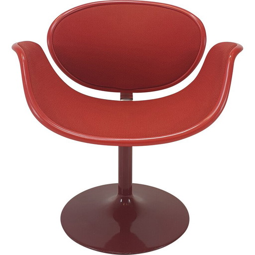 Poltrona Tulipe vintage in lana rossa di Pierre Paulin per Artifort, 1960