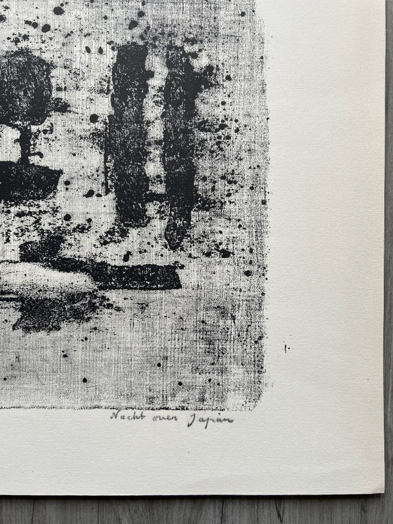 Image 1 of Zeefdruk Wim Motz - Nacht over Japan