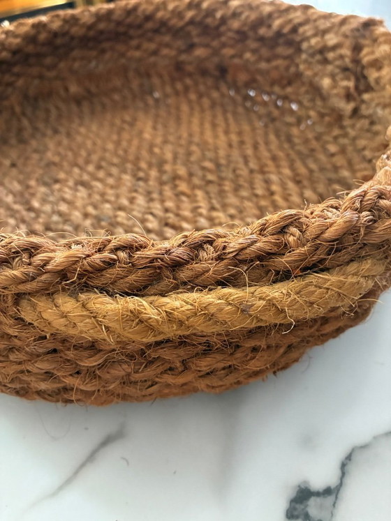 Image 1 of Natuurlijke jute dienbladmand