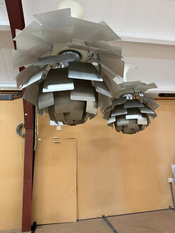 Louis Poulsen PH Artichoke 84 cm – 2 Pieces – Pendant lamps, Chrome (photo 5 of 8)
