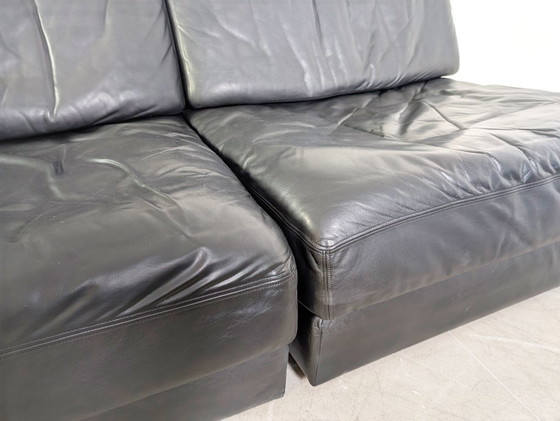 Image 1 of De Sede DS 76/78 Modulsofa Midcentury Design Couch Leder schwarz