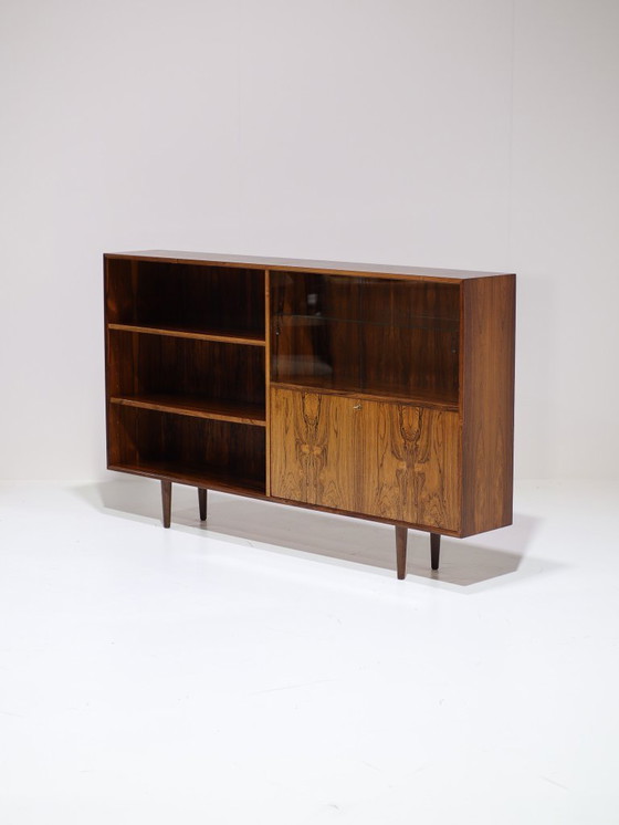 Image 1 of Palissander boekenkast wandkast vintage Deens