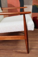 Vintage Lounge Chair Wit Bouclé Mid Century Design