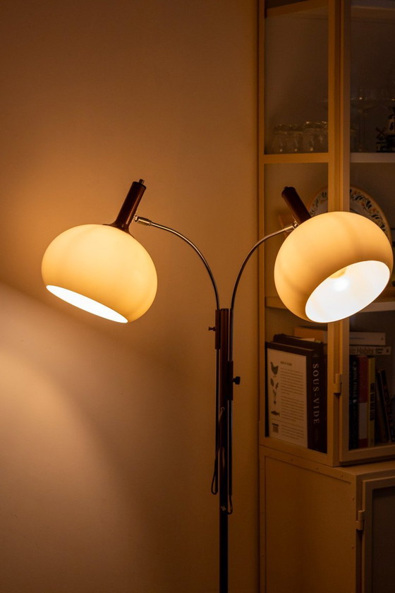Vintage Dijkstra Floor light with adjustable globes – Dijkstra Lampen, Brass, Plexiglass (photo 8 of 29)