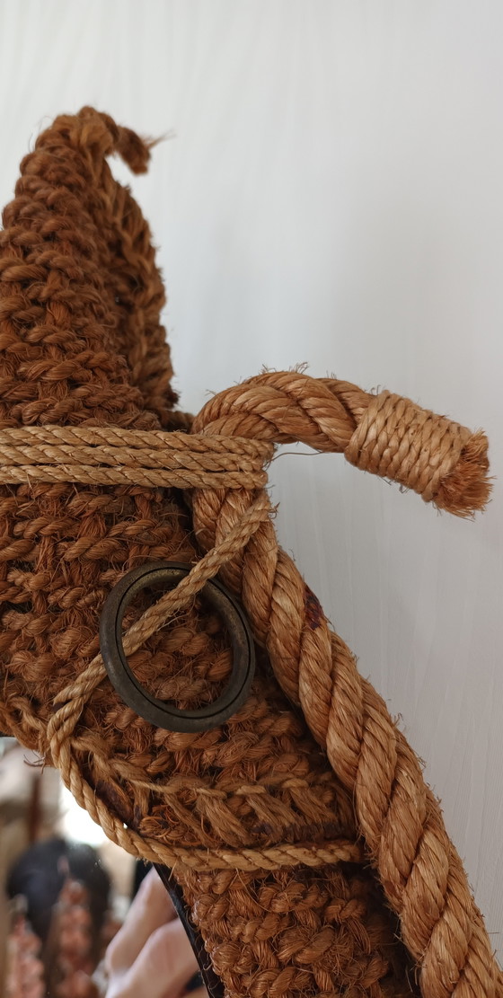 Image 1 of Specchio in corda vintage Audoux Minet
