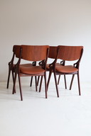 Satz von 4 Esszimmerstühlen von Arne Hovmand-Olsen, dänisch, 1950er/60er Jahre
