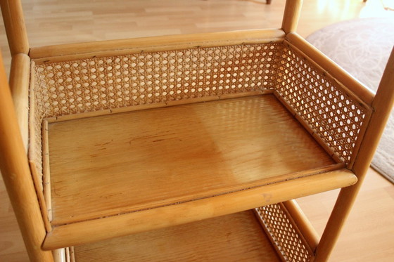 Image 1 of Mensola da parete in bambù in stile metà secolo, autoportante