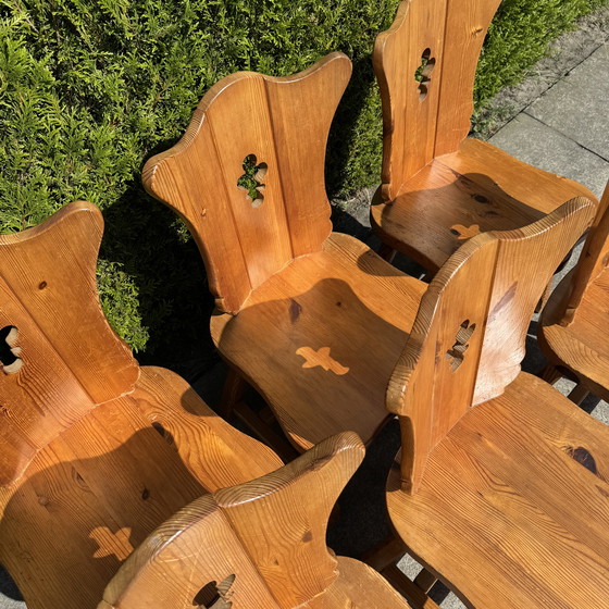 Image 1 of Set van 6 vintage stoelen