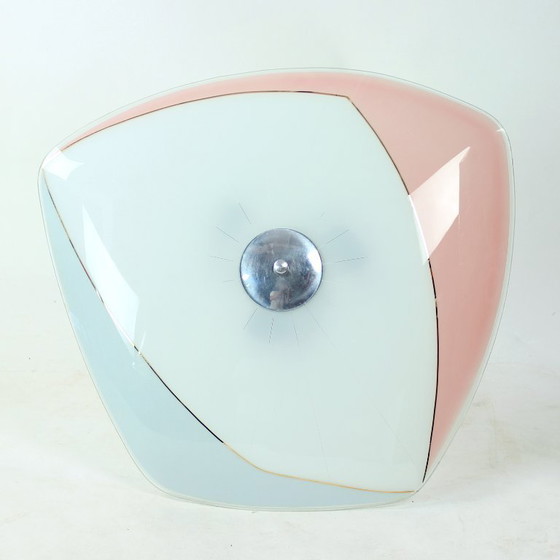 Image 1 of Mid Century Glass Ceiling Light By Napako, Czechoslovakia, 1960s