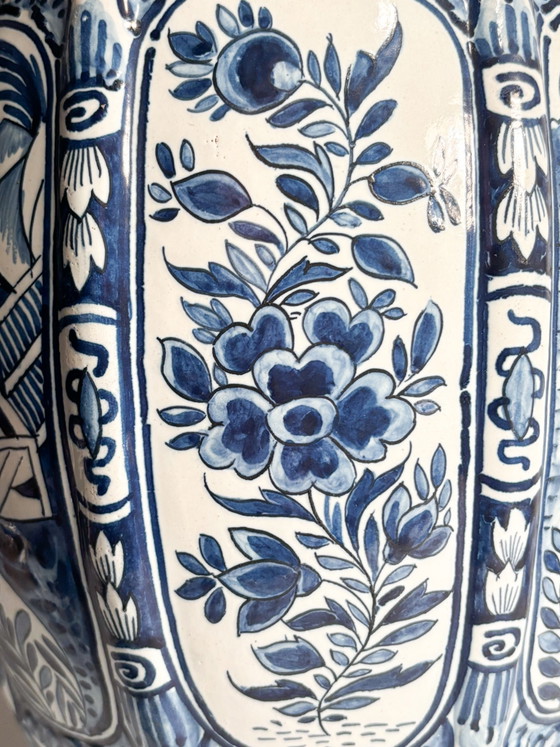 Vase en céramique blanche et bleu cobalt de Delft, début du XXe siècle – Ceramic (photo 10 of 10)