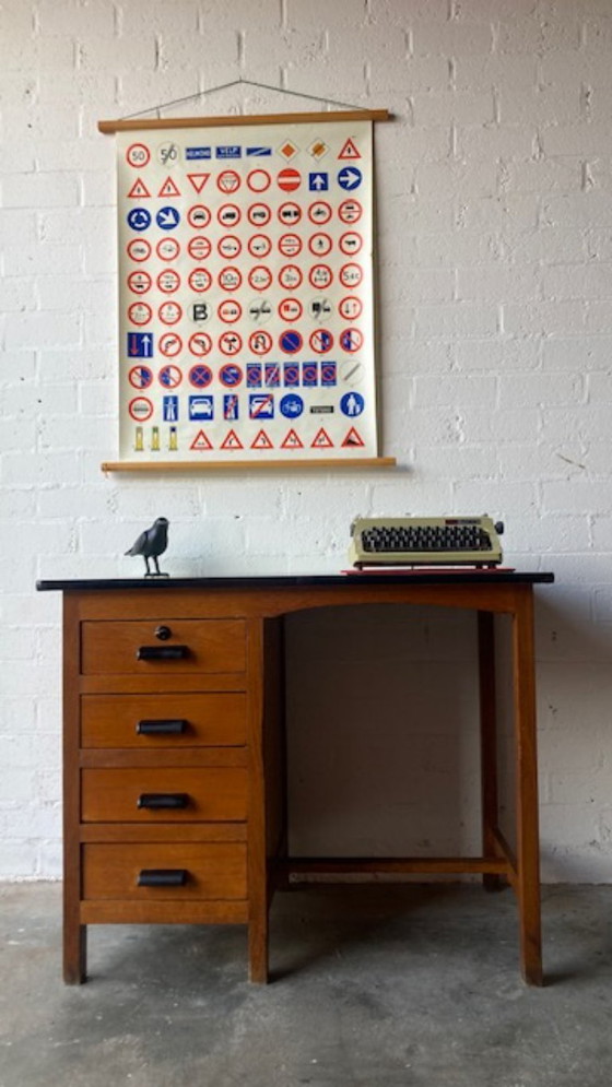 Image 1 of Retro vintage mid-century (school) desk