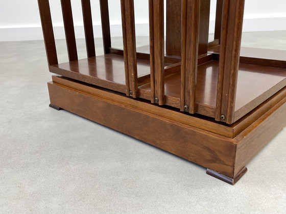 Image 1 of Antieke Engelse boekenmolen mahonie 19e eeuw