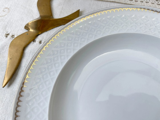 BAVARIA Gilded White Porcelain Deep Dish, 'Annabell' Model – Crockery (photo 3 of 7)