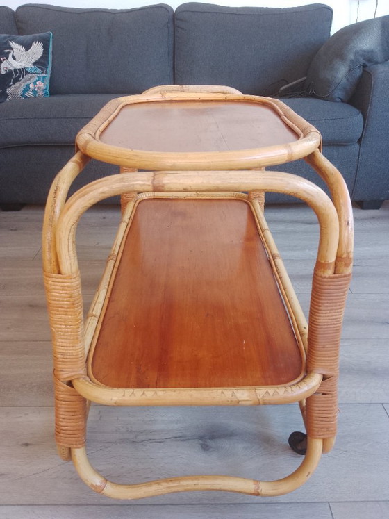 Indonesian tea table – Bar carts, Metal, Rattan (photo 2 of 6)